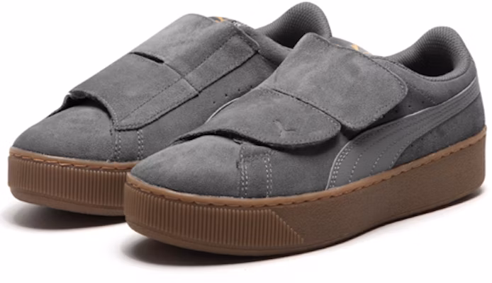 (Women) Puma Vikky Platform V Retro Low Tops Casual Skateboarding Shoes Unisex Gray 365242-03 Order (Women) Puma Vikky Platform V Retro Low Tops Casual Skateboarding Shoes Unisex Gray 365242-03