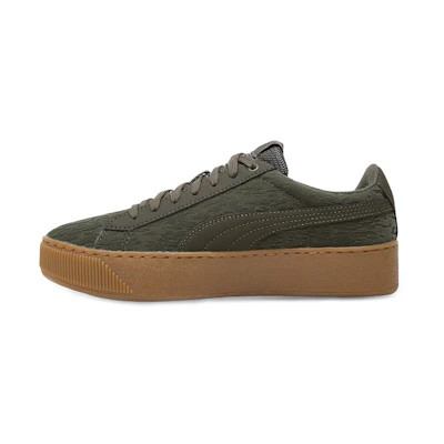 (W) Puma Vikky Platform VR Low-cut Sneakers Green/Brown