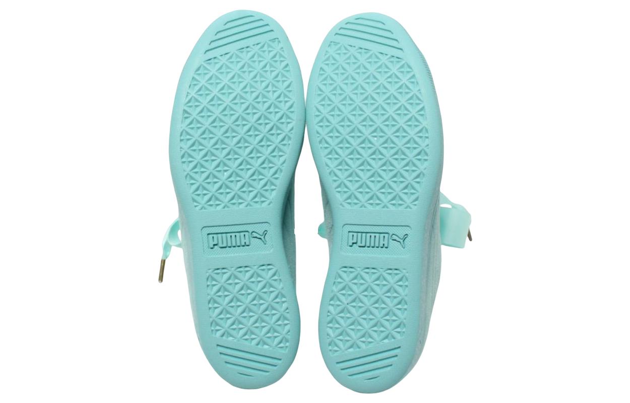 Shop PUMA Vikky Ribbon 防滑耐磨 低筒 板鞋 女款 湖藍