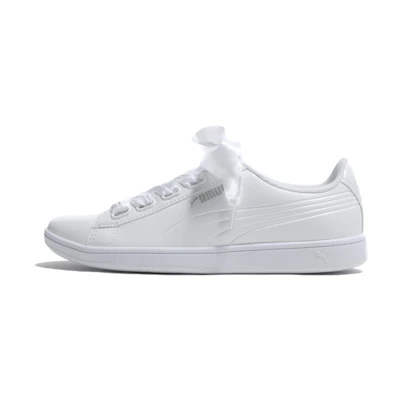 (W) Puma Vikky Ribbon Patent 'White Bow'