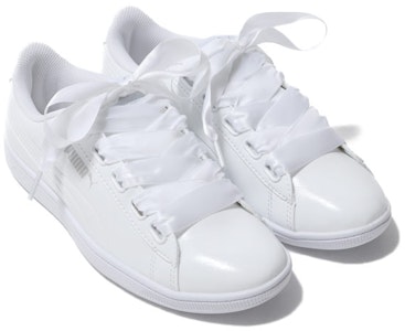 (W) Puma Vikky Ribbon Patent 'White Bow' Kasut Putih dengan Reben 366417-02 Lookbook (W) Puma Vikky Ribbon Patent 'White Bow' Kasut Putih dengan Reben 366417-02