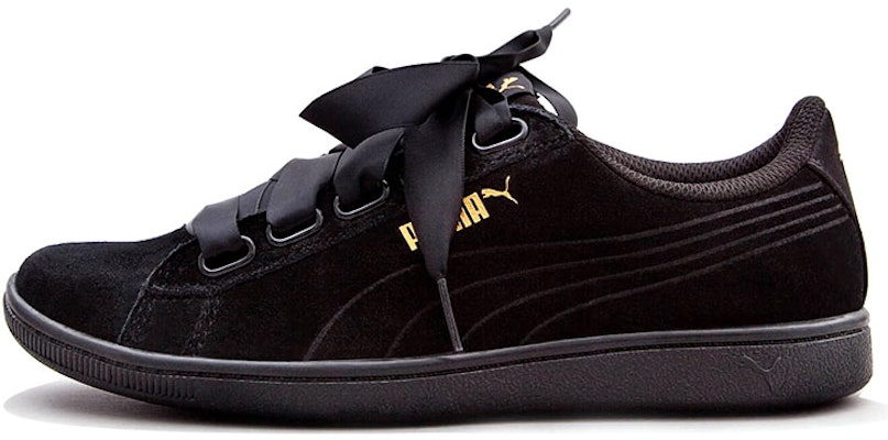(Women) Puma Vikky Ribbon Satin Black 366416-01 Buy (Women) Puma Vikky Ribbon Satin Black 366416-01
