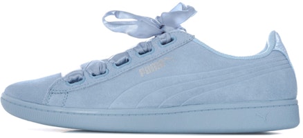 (Women) Puma Vikky Ribbon Satin For Blue 366416-04 (Women) Puma Vikky Ribbon Satin For Blue 366416-04