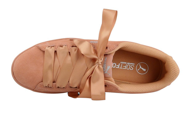 Lookbook PUMA Vikky 緞帶 潮流 低筒 板鞋 女款 粉色