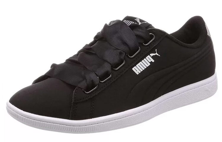 Lookbook 彪马 Vikky Ribbon VT 輕便耐磨 低幫休閒板鞋 女款 白黑銀