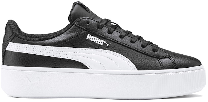 (Women) Puma Vikky Stacked Casual Board Shoes Black/White 369143-08 Order (Women) Puma Vikky Stacked Casual Board Shoes Black/White 369143-08