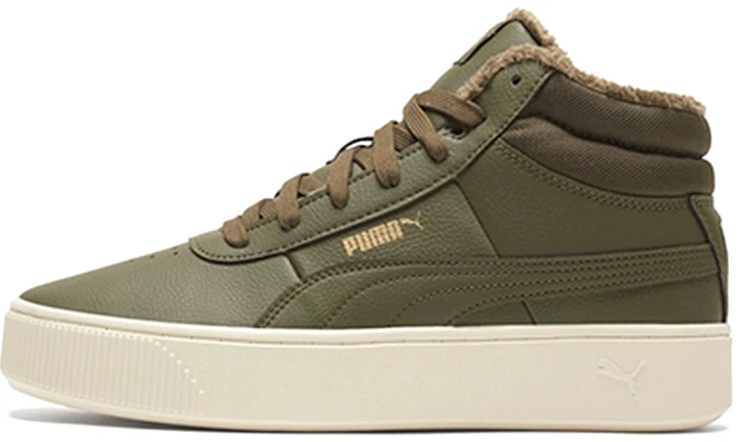 (Women) Puma Vikky Stacked High Board Shoes Olive Green 372205-05 Buy (Women) Puma Vikky Stacked High Board Shoes Olive Green 372205-05