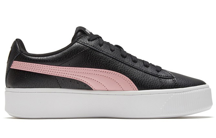 Order 彪馬Vikky Stacked 革面低幫運動板鞋 黑粉