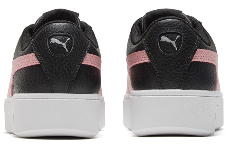 Shop 彪馬Vikky Stacked 革面低幫運動板鞋 黑粉