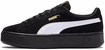 (Women) Puma Vikky Stacked Retro Casual Skateboarding Shoes Black 369144-03 (Women) Puma Vikky Stacked Retro Casual Skateboarding Shoes Black 369144-03