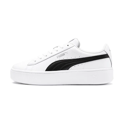 (W) Puma Vikky Stacked 'White Black'
