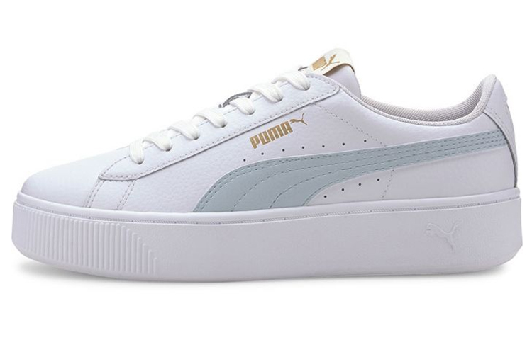 (Women) Puma Vikky Stacked Casual Board Shoes White/Blue 369143-09