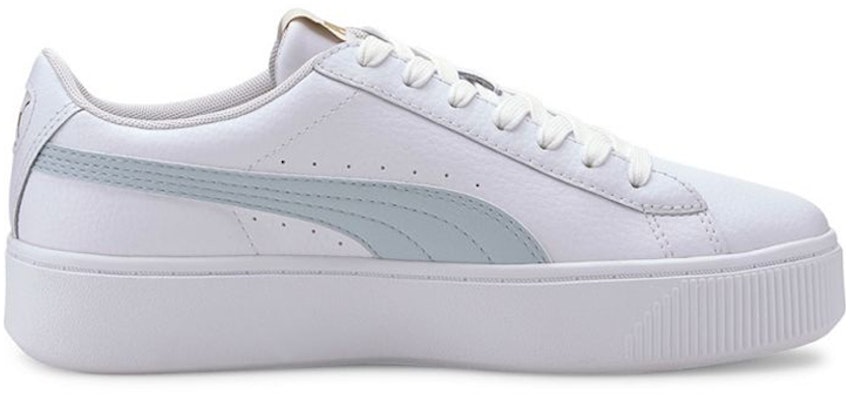 (Women) Puma Vikky Stacked Casual Board Shoes White/Blue 369143-09 Order (Women) Puma Vikky Stacked Casual Board Shoes White/Blue 369143-09