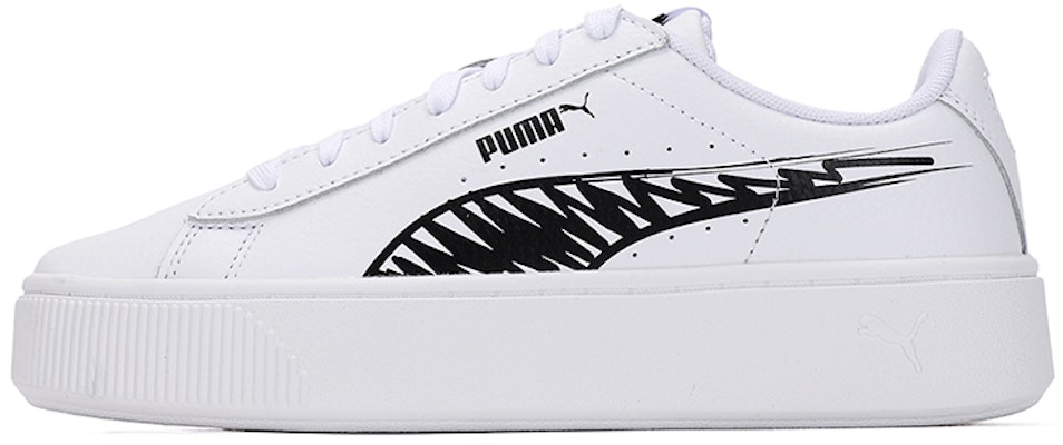 (Women) Puma Vikky Stacked L Sketch Sneakers White/Black 385549-01 Buy (Women) Puma Vikky Stacked L Sketch Sneakers White/Black 385549-01