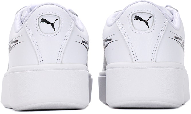 (Women) Puma Vikky Stacked L Sketch Sneakers White/Black 385549-01 Purchase (Women) Puma Vikky Stacked L Sketch Sneakers White/Black 385549-01