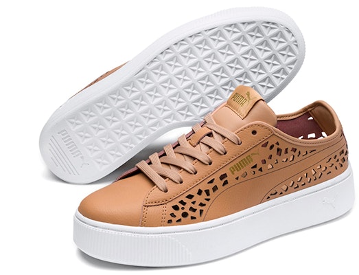 (W) Sneakers Puma Vikky Stacked Laser Cut SoftFoam Cokelat 369378-03 Lookbook (W) Sneakers Puma Vikky Stacked Laser Cut SoftFoam Cokelat 369378-03
