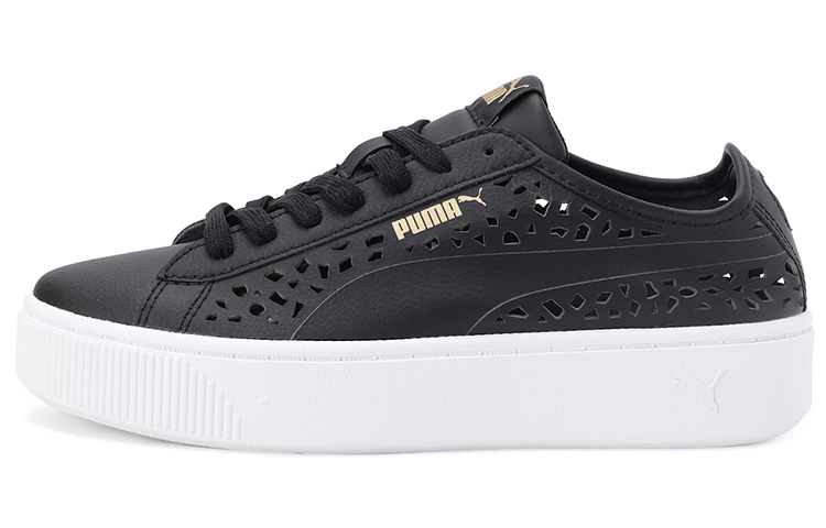 (Women) Puma Vikky Stacked Laser Cut SoftFoam Sneakers Black 369378-01