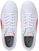 Puma Vikky Stacked 輕便耐磨 低筒厚底休閒板鞋 女款 白紅 Lookbook Puma Vikky Stacked 輕便耐磨 低筒厚底休閒板鞋 女款 白紅