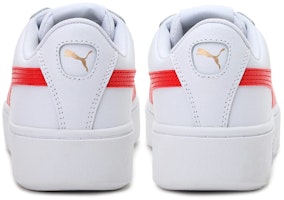 Puma Vikky Stacked 輕便耐磨 低筒厚底休閒板鞋 女款 白紅 Shop Puma Vikky Stacked 輕便耐磨 低筒厚底休閒板鞋 女款 白紅