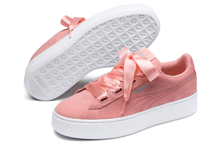 Order 彪馬 Vikky Stacked Ribbon 蝴蝶結 輕便低幫板鞋 女款 粉緞帶