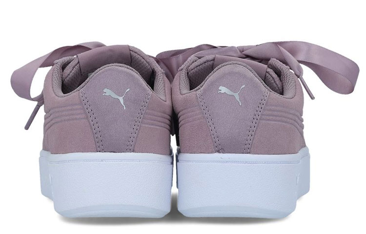Shop Puma Vikky 堆疊緞帶 粉色 女款 平底鞋