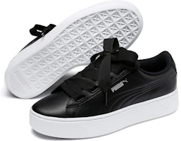 (W) Puma Vikky Stacked Ribbon Core Sneakers Hitam/Putih 369112-01 Purchase (W) Puma Vikky Stacked Ribbon Core Sneakers Hitam/Putih 369112-01