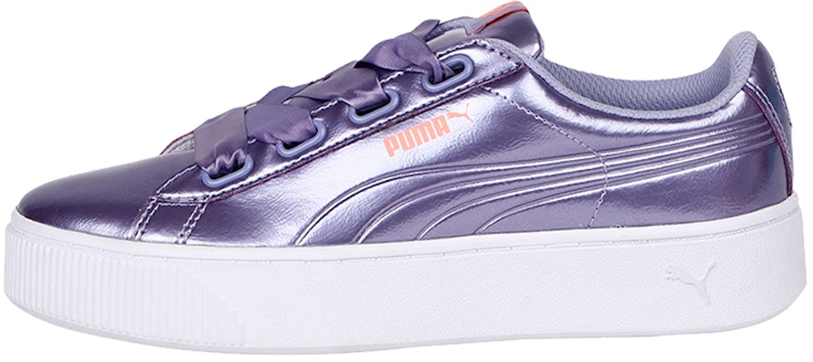Puma Vikky Stacked Ribbon P 女款 紫白 休閒板鞋 Buy Puma Vikky Stacked Ribbon P 女款 紫白 休閒板鞋