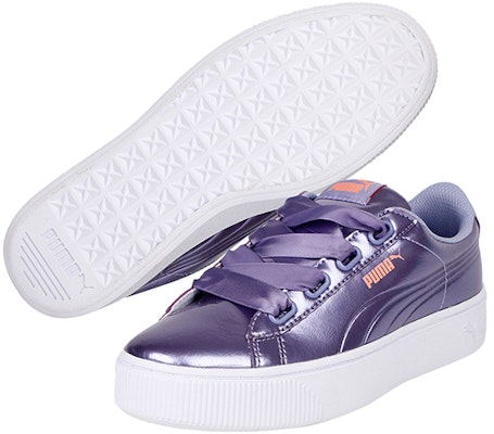 Puma Vikky Stacked Ribbon P 女款 紫白 休閒板鞋 Purchase Puma Vikky Stacked Ribbon P 女款 紫白 休閒板鞋