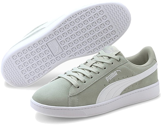 (W) 푸마 비키 V2 그린/화이트 스니커즈 (Puma Vikky V2 Green/White Sneakers) 369725-24 Purchase (W) 푸마 비키 V2 그린/화이트 스니커즈 (Puma Vikky V2 Green/White Sneakers) 369725-24