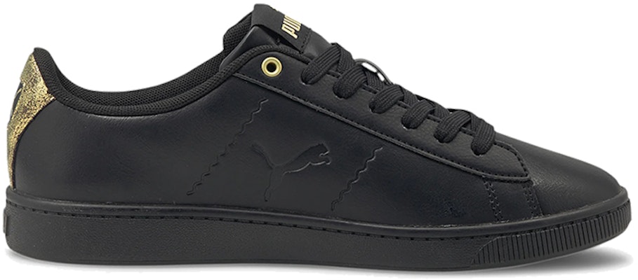 (Women) Puma Vikky V2 Cat Metallic Shoes Black/Gold 375913-02 Order (Women) Puma Vikky V2 Cat Metallic Shoes Black/Gold 375913-02