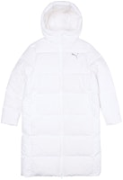 (Women) Puma White Long Down Puffer Coat Winter Jacket 585107-02 (Women) Puma White Long Down Puffer Coat Winter Jacket 585107-02