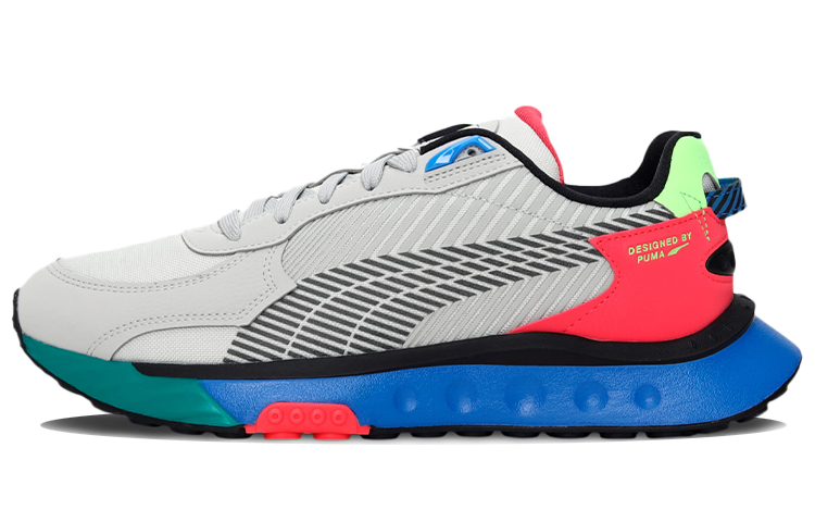 (W) Puma Wild Rider 'Dazed Grey Blue Red'