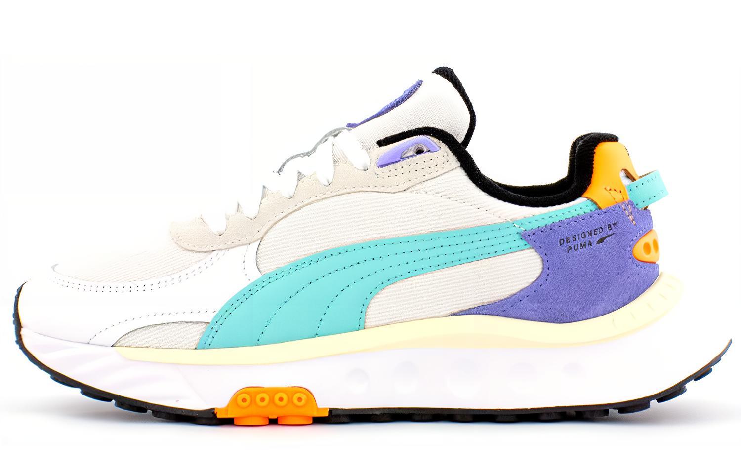 (W) Puma Wild Rider  'White Elektro Aqua'