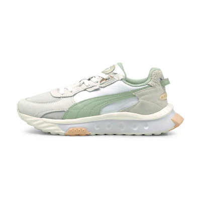 (W) Puma Wild Rider PRM White Grey Green
