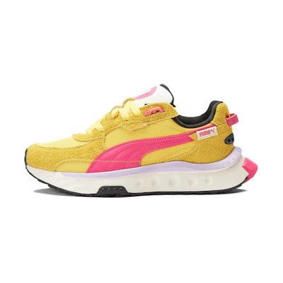 (W) Puma Wild Rider Vintage 'Super Lemon Glowing Pink'