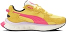 Order (W) Puma Wild Rider Vintage 'Super Lemon Glowing Pink' Sepatu Wanita 384591-05
