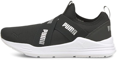 (Women) Puma Wired Run Slip-On 'Black Silver' 382299-01 (Women) Puma Wired Run Slip-On 'Black Silver' 382299-01