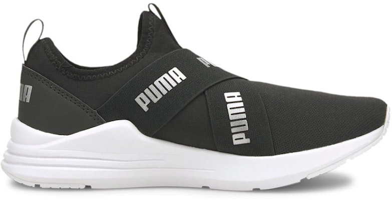 (Women) Puma Wired Run Slip-On 'Black Silver' 382299-01 Order (Women) Puma Wired Run Slip-On 'Black Silver' 382299-01