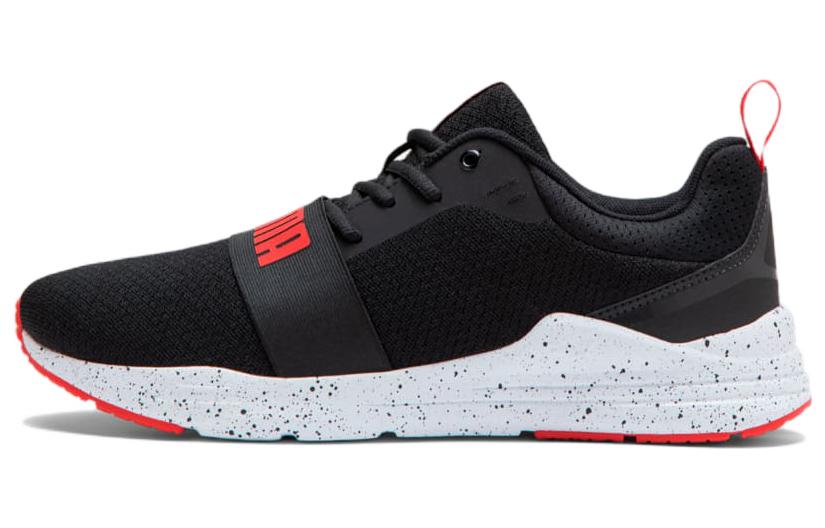 (Women) Puma Wired Speckled 'Black Red' 387667-01