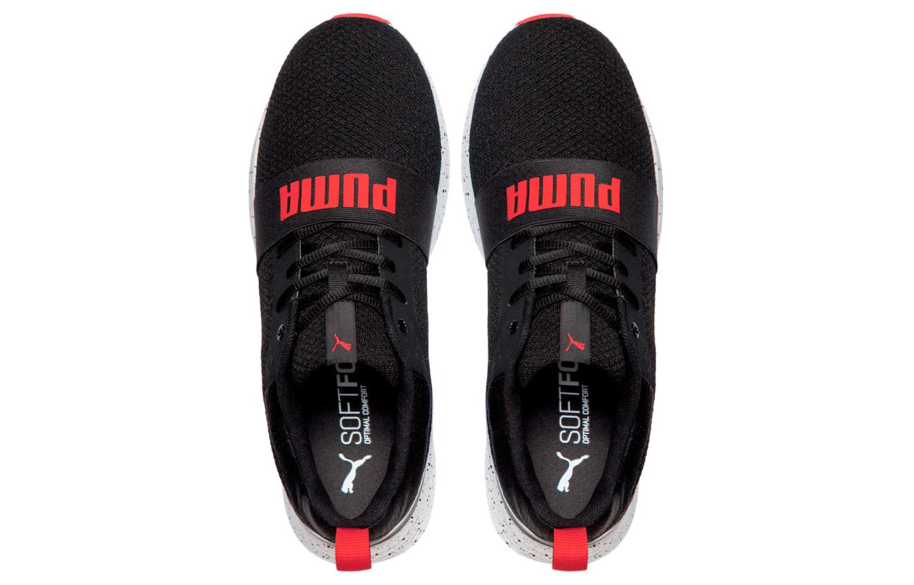 Lookbook Puma Wired Speckled 低筒運動休閒鞋 女款 黑紅色