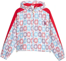 (Women) Puma x Dapper Dan White Patchwork Full-Zip Printed Hoodie 620867-02 (Women) Puma x Dapper Dan White Patchwork Full-Zip Printed Hoodie 620867-02