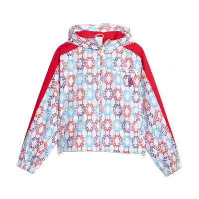 (Women) Puma Dapper Dan White Patchwork Full-Zip Printed Hoodie 620867-02