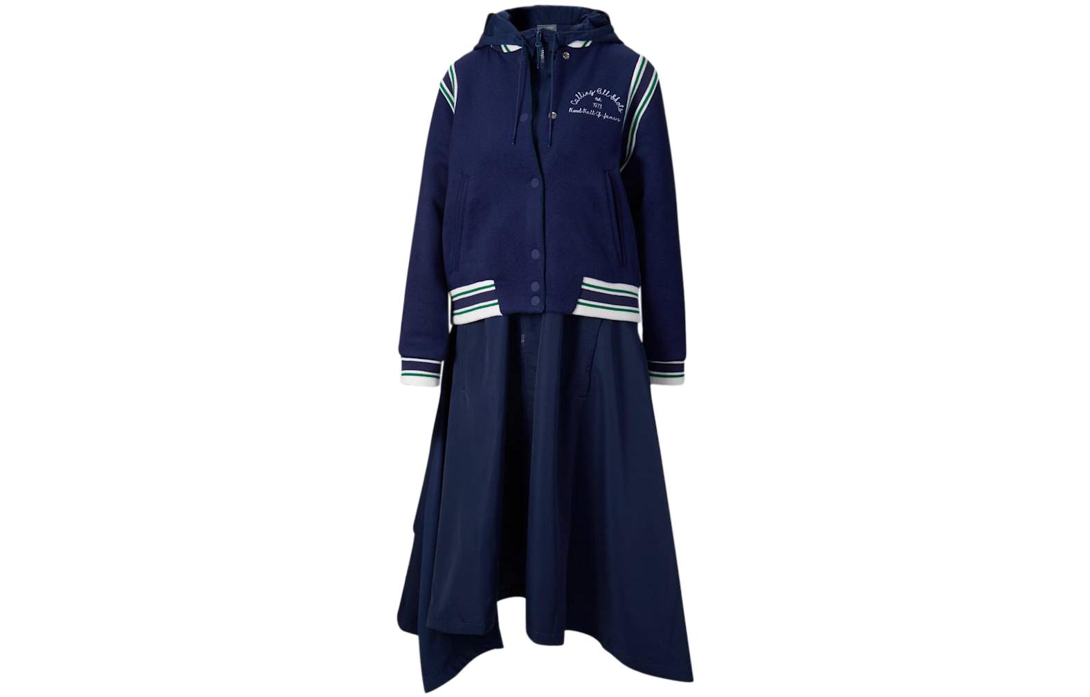 Order (Women) PUMA x JUNE  Long Loose-Fit Baseball Jacket Deep Denim Blue 536256-01