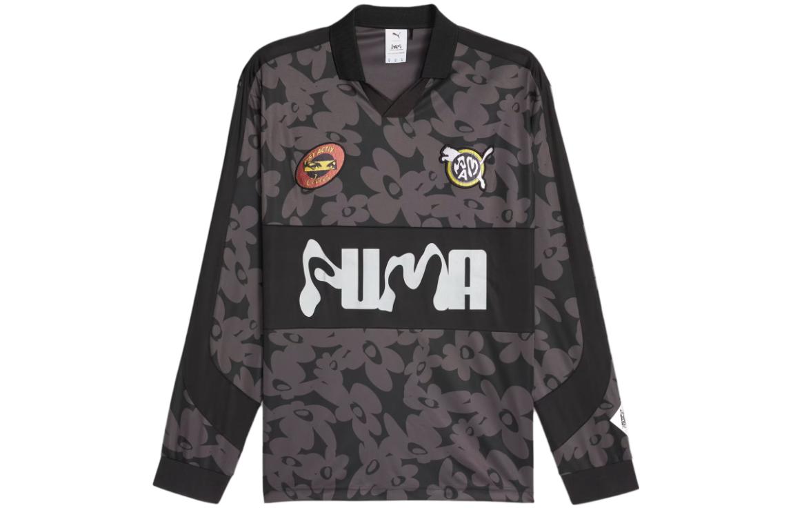 (Women) Puma x PERKS AND MINI All-Over Print V-Neck Loose Jersey Brown. 622679-01