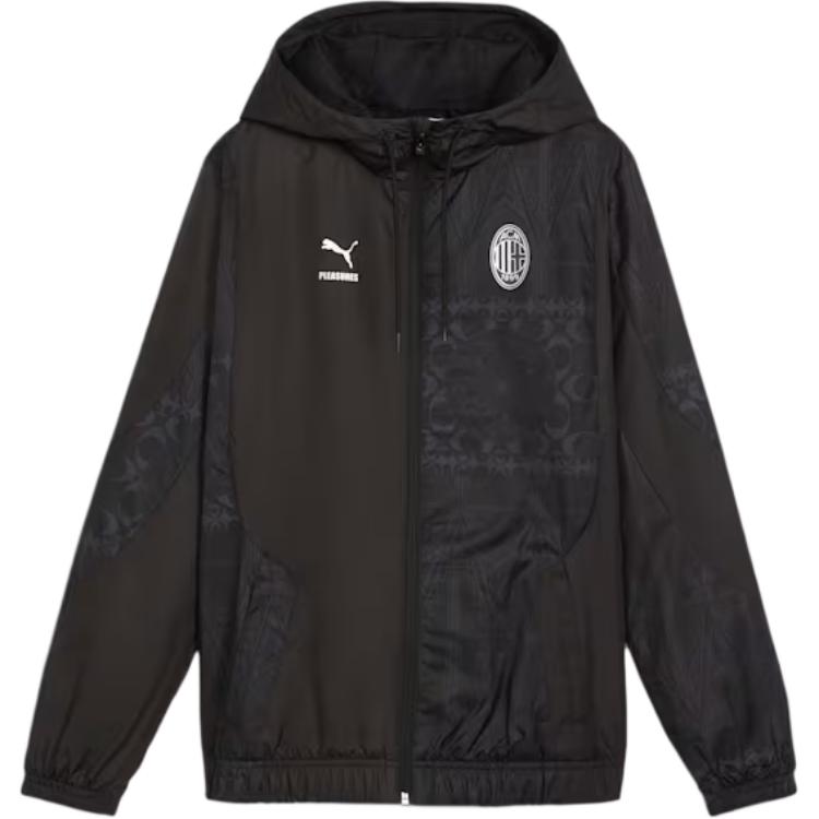 (Women) Puma PLEASURES Full-Zip Soccer Jacket Hoodie Black Collaboration 776094-01 圖 2