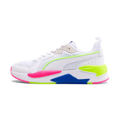 (W) Puma X-RAY Low-top Running Shoes White/Green/Pink
