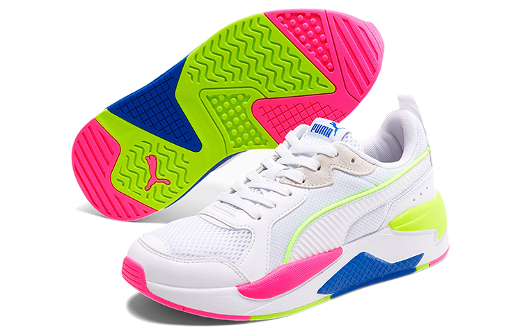 Purchase (W) 푸마 X-RAY 로우탑 런닝화 (화이트/그린/핑크) 374238-20