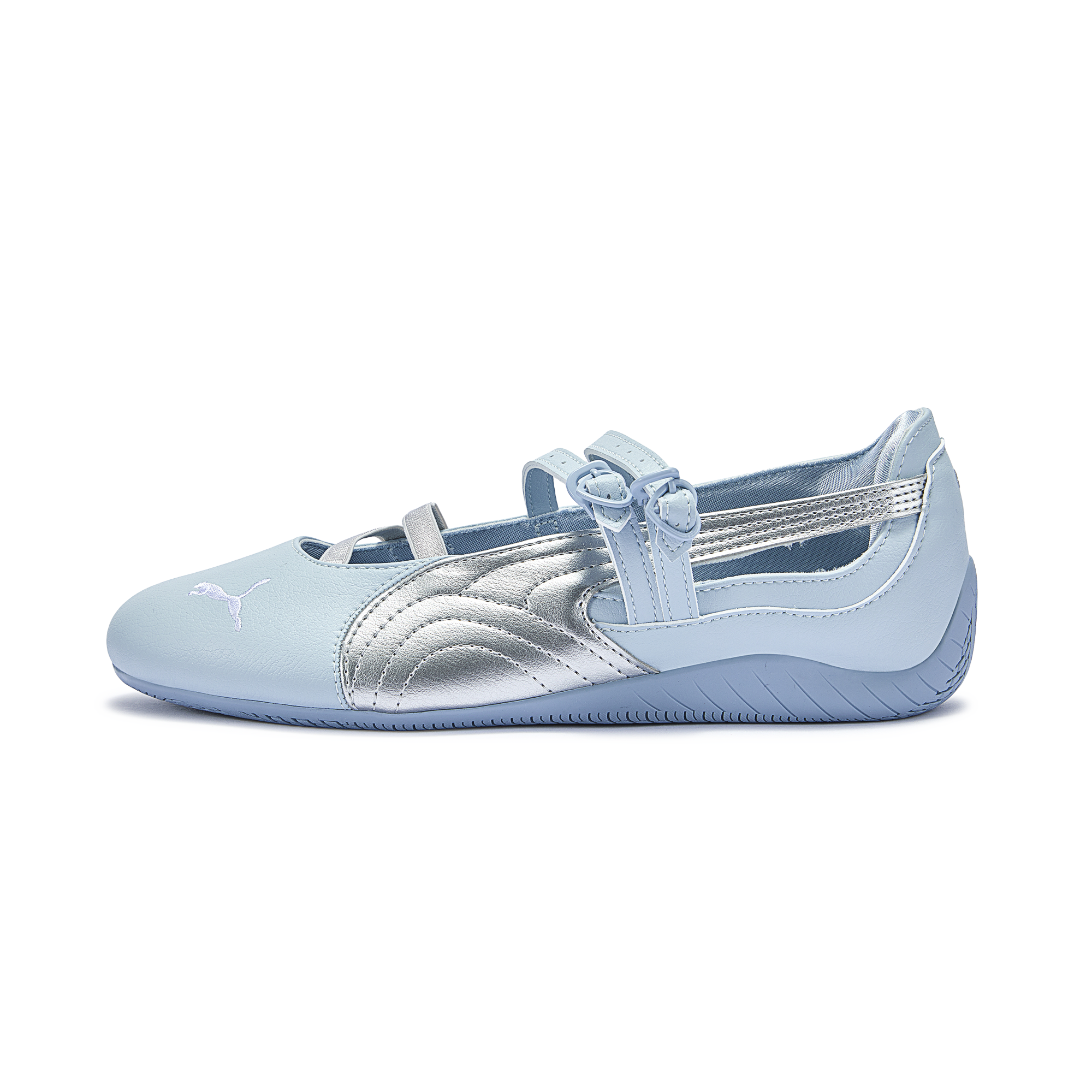 (Women) PUMA x The Powerpuff Girls Mary Jane Shoes Blue Silver Ballet Pastel Sneakers 408103-01