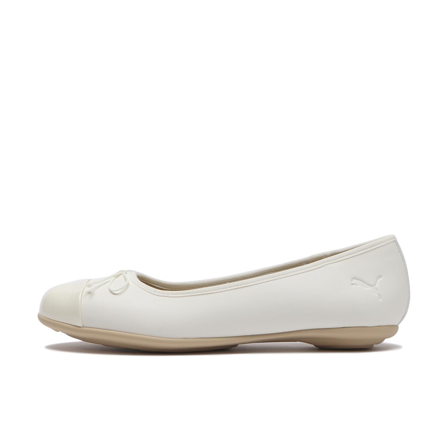 (Women) Puma Yongi Flat Ribbon Warm White 394160-03