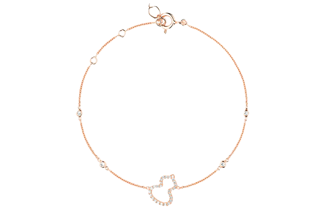 (Women) Qeelin Petite Wulu 18K Rose Gold Diamond Bracelet for Women. WU-BR0016A-RGD 圖 2